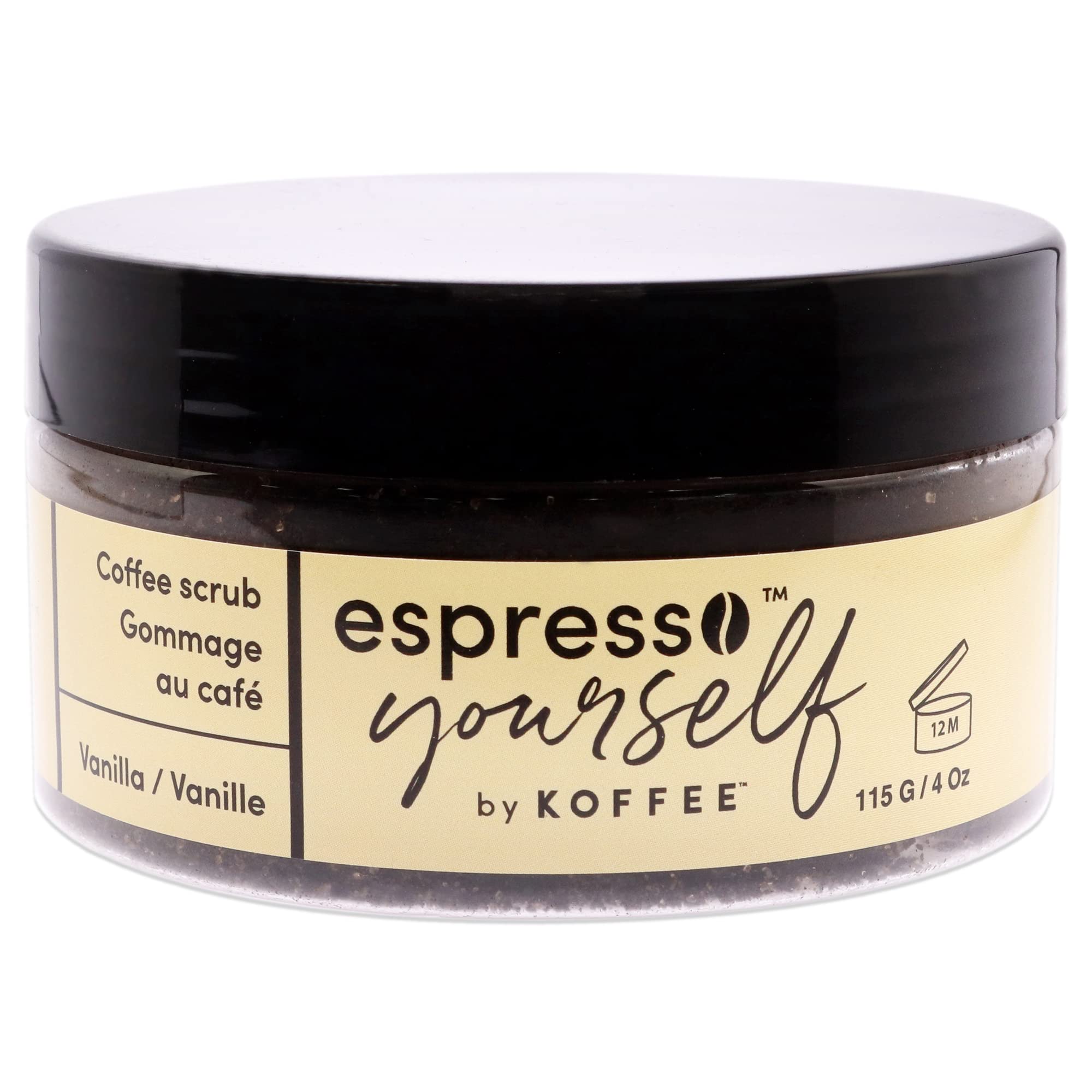 Koffee Beauty Vanilla Coffee Scrub - Exfoliating Body And Face Scrub - Polish And Smooth Skin With Ease - Invigorate Senses With Vanilla Fragrance Formula - For Naturally Radiant Skin - 4 Oz